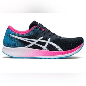 Women’s ASICS Hyperspeed, Black/Blue/Pink, 9